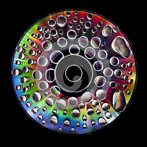 CD with Waterdroplets on