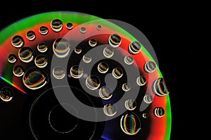 CD with Waterdroplets on