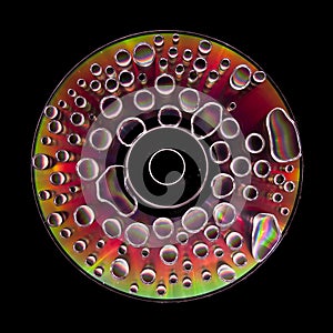 CD with Waterdroplets on