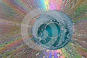 CD with waterdrops