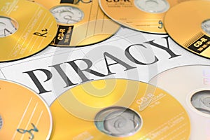 Cd and word of piracy photo