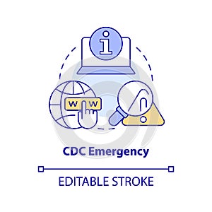 CDC emergency concept icon photo