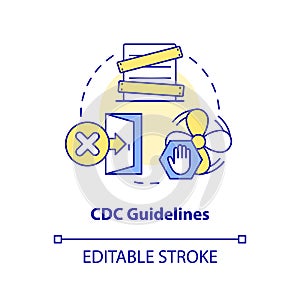 CDC guidelines concept icon