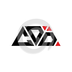 CDD triangle letter logo design with triangle shape. CDD triangle logo design monogram. CDD triangle vector logo template with red