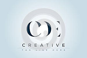 CDE abstract letter logo