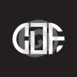 CDF letter logo design on black background. CDF creative initials letter logo concept. CDF letter design