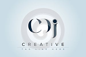 CDJ abstract letter logo
