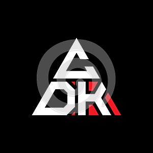 CDK triangle letter logo design with triangle shape. CDK triangle logo design monogram. CDK triangle vector logo template with red