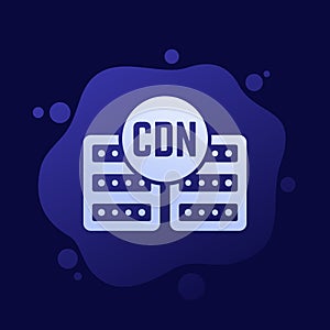 CDN vector icon, Content delivery network