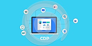 CDP - customer data platform conceptual information technology business analytics.