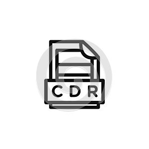 CDR File Document Icon vector set collection for web