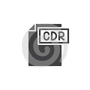 Cdr format document icon vector