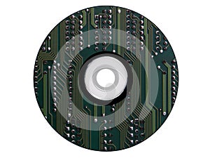 Cdrom made from an electronic scheme photo