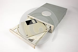 Cdrom unit with diskette