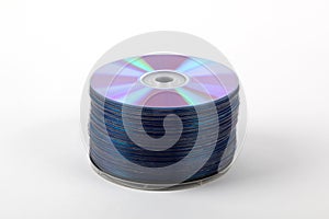 CDs arranged in a stack