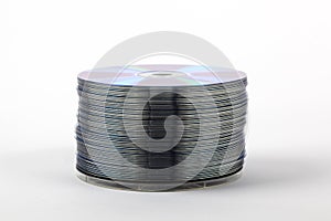 CDs arranged in a stack