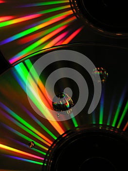 Cds with drops of water