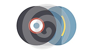 CDs and DVDs Stack, Media Storage Discs, vector design Generative AI