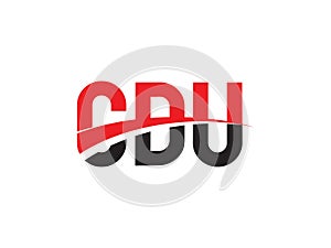 CDU Letter Initial Logo Design Vector Illustration