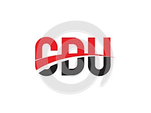 CDU Letter Initial Logo Design Vector Illustration photo