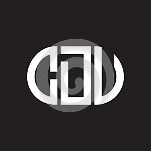 CDU letter logo design on black background. CDU creative initials letter logo concept. CDU letter design photo