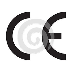 CE European Conformity certification mark icon vector for graphic design, logo, website, social media, mobile app, UI illustration