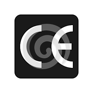 CE European Conformity certification mark, vector illustration isolated on a blank background that can be edited and replaced with