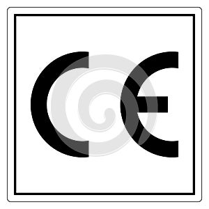 CE Mark Symbol Sign Isolate On White Background,Vector Illustration EPS.10 photo