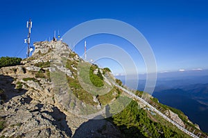 Ceahlau mountain top in Romania, Carpathians.