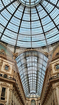 Cealing of Vittorio Emmanuele Gallery in Milan photo