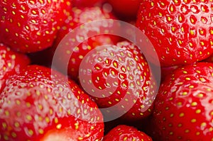 Cean washed Strawberries close up photo