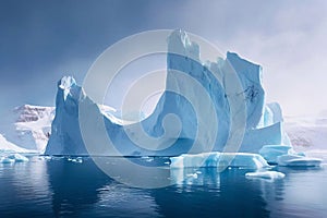 ?ceberg in polar regions. Global warming.