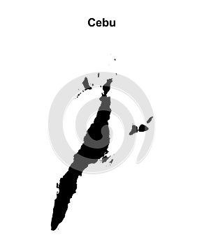 Cebu outline map