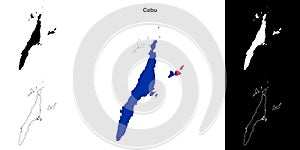 Cebu outline map