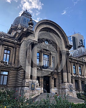 The CEC Palace(Casa de Economii si Consemnatiuni), eclectic style, Calea Victoriei, Bucharest, Romania