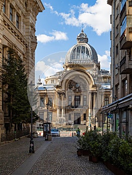 CEC Palace historic building in Bucharest, Romania.