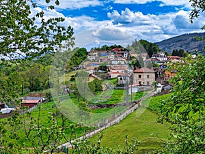 Ceceda village, Camino de los Santuarios way, Nava, Asturias, Spain photo