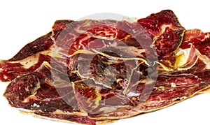 Cecina slices with oliva oil photo