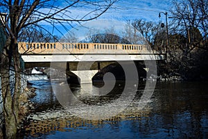 Cedar Creek Dam under a Bridge