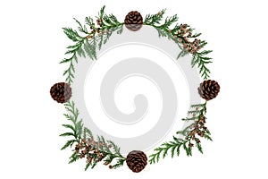 Cedar Cypress & Pine Cone Wreath