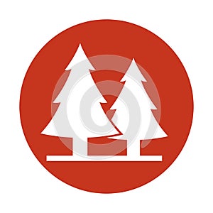 Cedar Half Glyph Style vector icon which can easily modify or edit photo