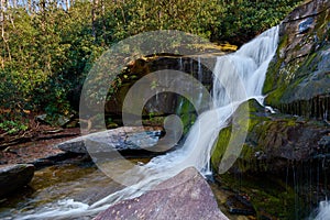 Cedar Rock Falls in the Pisgah National Forest, near Brevard, NC