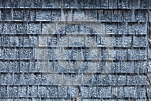 Cedar Shingles during a cold Winter Day