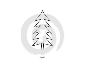Cedar tree logo template illustration