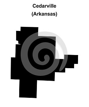 Cedarville outline map