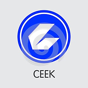Ceek Virtual Currency. Vector CEEK Colored Logo.