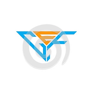 CEF letter logo creative design with vector graphic,