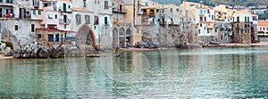 Cefalu beach view Sicily, Italy