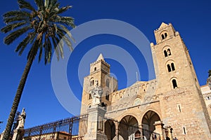 Cefalu cathedral architecture; Sicily