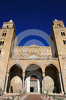 Cefalu cathedral architecture; Sicily